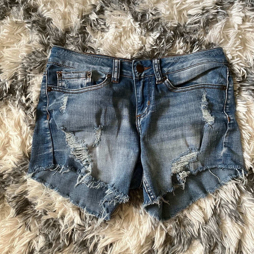 Distressed Jean Shorts